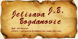 Jelisava Bogdanović vizit kartica